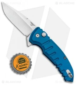 Hogue X1 Microflip Flipper Knife Matte Blue Aluminum (2.6" Stonewash) 24178 -Knives Shop Hogue X1 Microflip Matte Blue Aluminum SW 24178 EXLRSR BHQ 95491 jr bottlecap