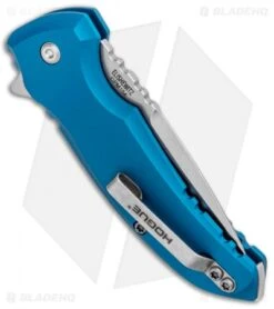 Hogue X1 Microflip Flipper Knife Matte Blue Aluminum (2.6" Stonewash) 24178 -Knives Shop Hogue X1 Microflip Matte Blue Aluminum SW 24178 EXLRSR BHQ 95491 jr side
