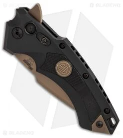 Hogue Sig Sauer X5 Spear Point Flipper Knife Black (3.5" FDE) 36570 -Knives Shop Sig X5 Sig Emporer Scorpion BHQ 82849 er spine