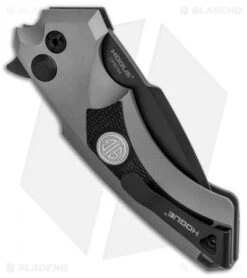Hogue Sig Sauer X5 Spear Point Flipper Knife Gray (3.5" Black) 36572 -Knives Shop Sig X5 Sig Tactical Folder 36572 BHQ 82363 jr side
