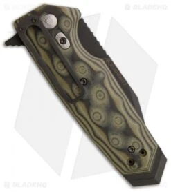 Hogue Knives EX02 Knife Tanto Flipper Green G-Mascus (3.75" Plain) 34208 -Knives Shop hogue elishewitz ex 02 375 g 10 green tanto 34208 back